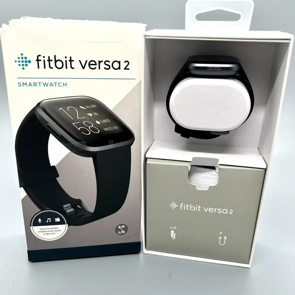 Fitbit Versa 2 Health & Fitness Smartwatch (FB507BKBK)